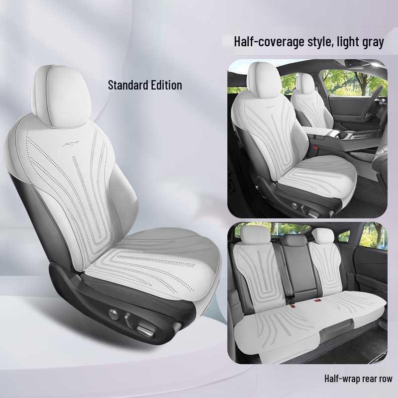 XPeng P7+ Breathable Suede Car Seat Cushions, Semi-Enclosed, All-Season