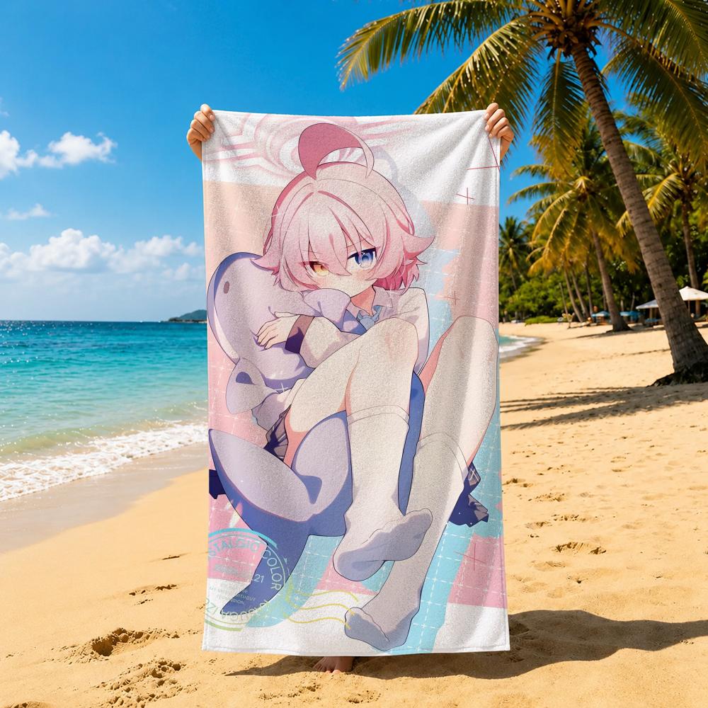 Hoshino Takanashi Blue Archive Towel Towel Soft Pool Gift For Travel Gym Shower Cool Camping Quick Dry Sports Large Beach Towel