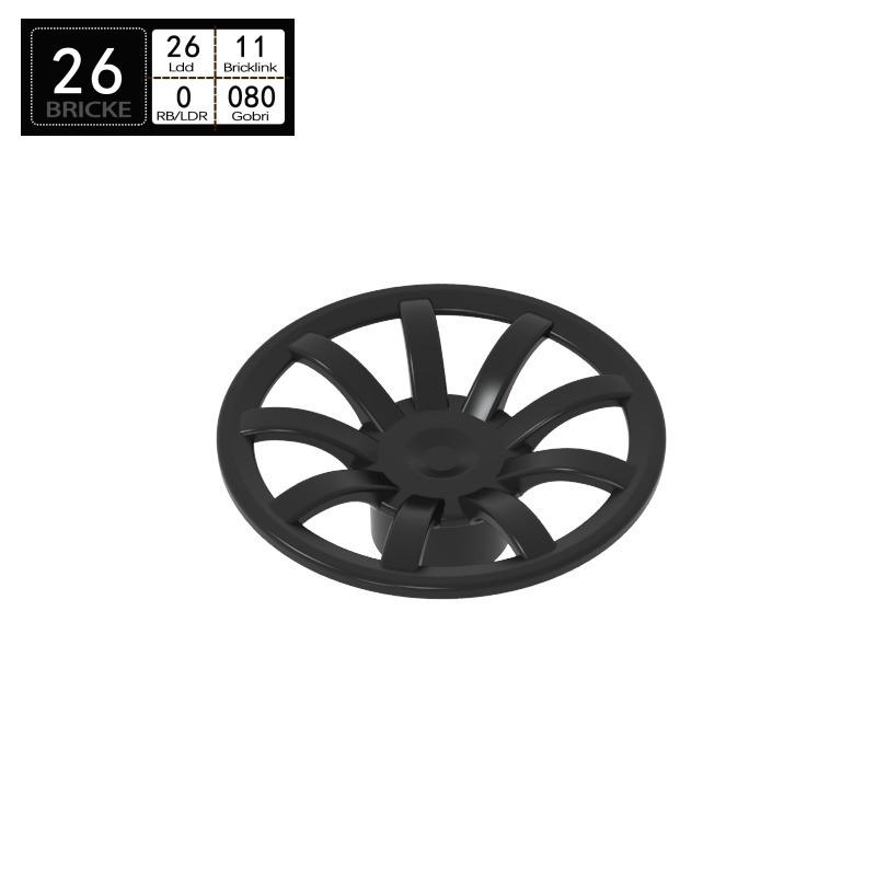 Brick Guest BRICKE 62701 9-Stud 24mm Wheel Cover for LEGO MOC Building Blocks 1 piece