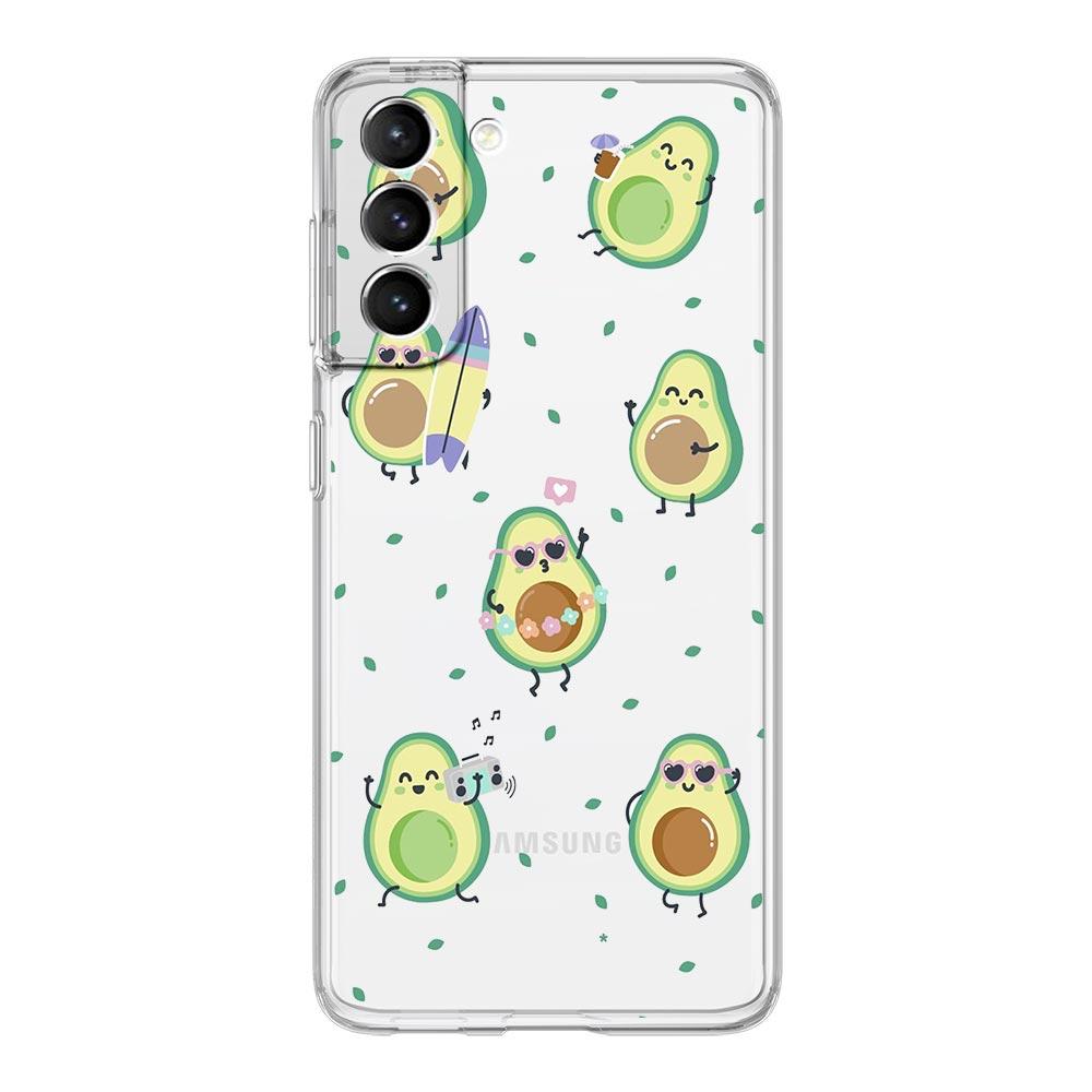 Roztomilý pouzdro na telefon s prasátkem, pandou a avokádem pro Samsung Galaxy S20 Ultra S21 FE 5G S10E S9 S8 S10 Plus Note 20 10 Lite M31 M22 M32 Kryt