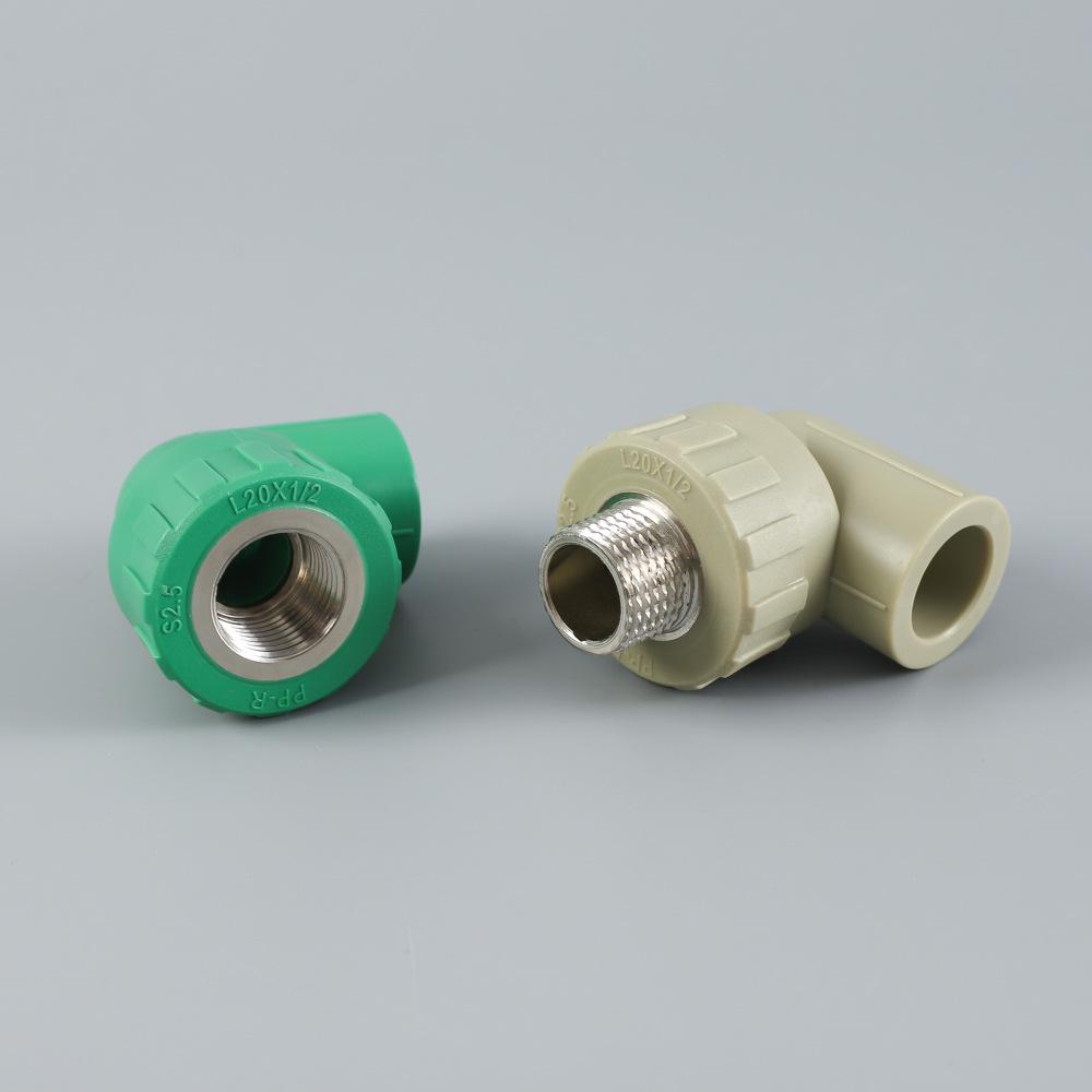 Weixing Style PPR Threaded Elbow Pipe Fittings - Thickened Internal/External Hot Melt Connections