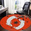 1pc Mouse Zodiac Office Round Area Rug,  Mat Suitable For Office, Under Office Chairs Bedroom Living Room Home Decor, Room Deco