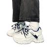 thick-soled two-color shoelaces dad shoes women's new autumn and winter white running shoes student small sneakers