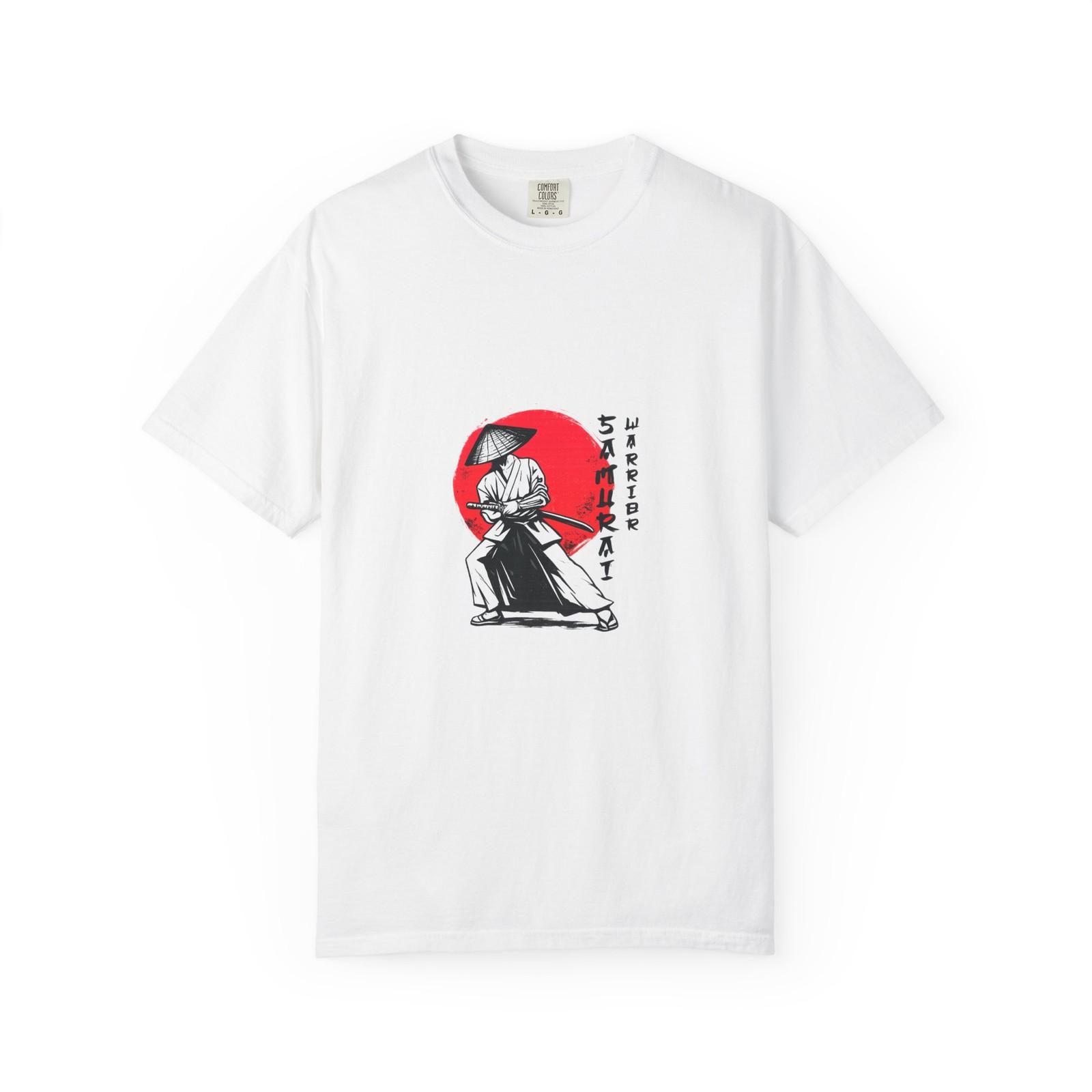 Samurai Warrior T-shirt | Red Sun Japanese Brush Art S разноцветный