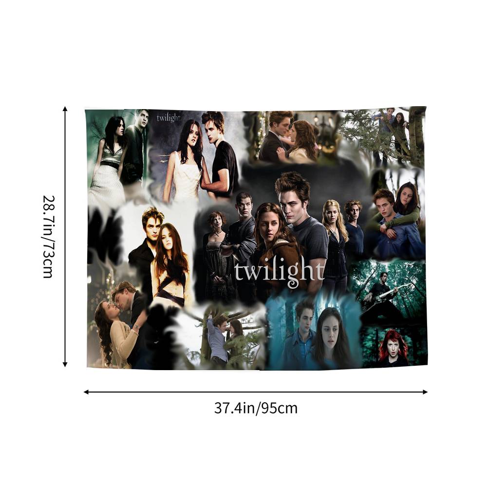 TV Twilight Isabella Edward Cullen Tapestry Wall Hanging Printed Polyester Tapestry INS Decoration Wall Decor