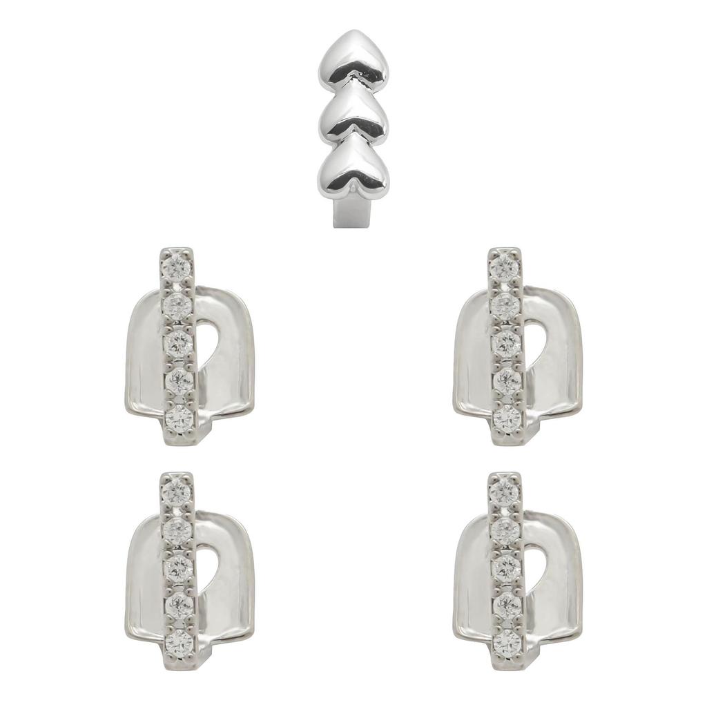 HIPHOP Gold Teeth Grills Set: 3-Piece Interdental DIY Kit & Hot-Selling Cross-Border Hip Hop Style.