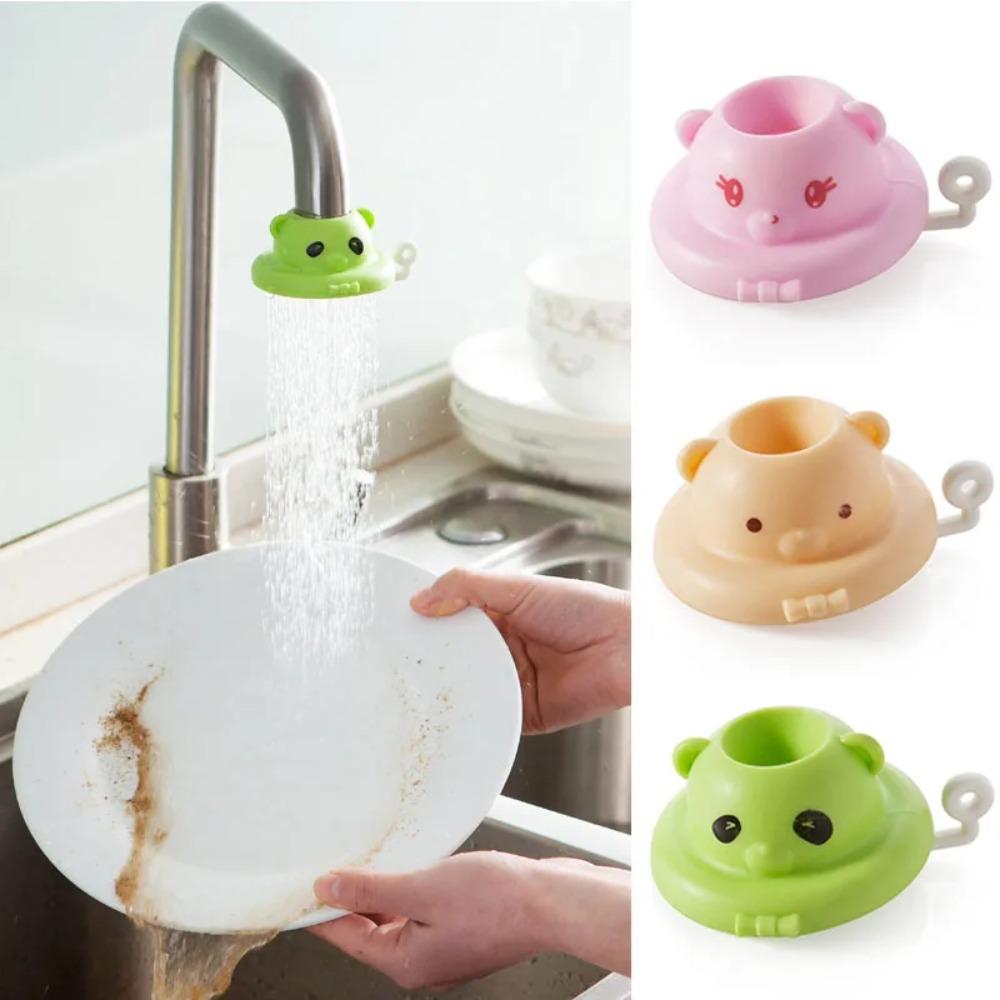 

2PCS Cartoon Cute Kitchen Faucet Nozzle Splash Proof Faucet Purifier Kitchen Sink зелений