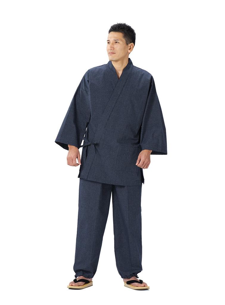 Watanosato Kurume Bunjinori Samue Made In Perfect As a Restaurant Celebration Day Respect for the Aged Day or 60th Birthday Gift Navy (Work Clothes),