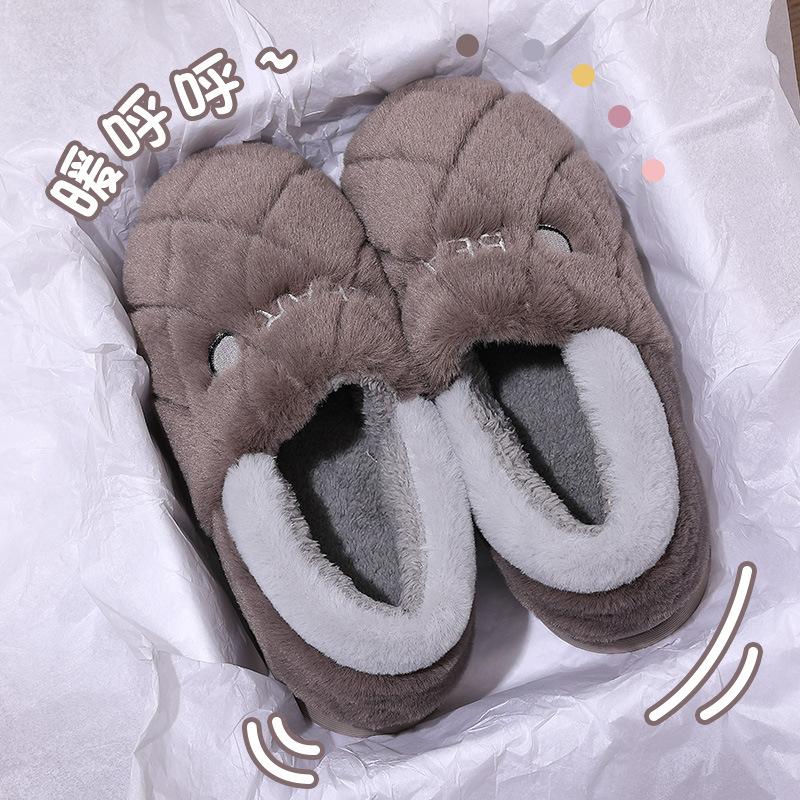 Bag Heel Thickened Cotton Slippers Autumn Velvet Indoor Household Winter Thick-soled Warm Cotton Shoes