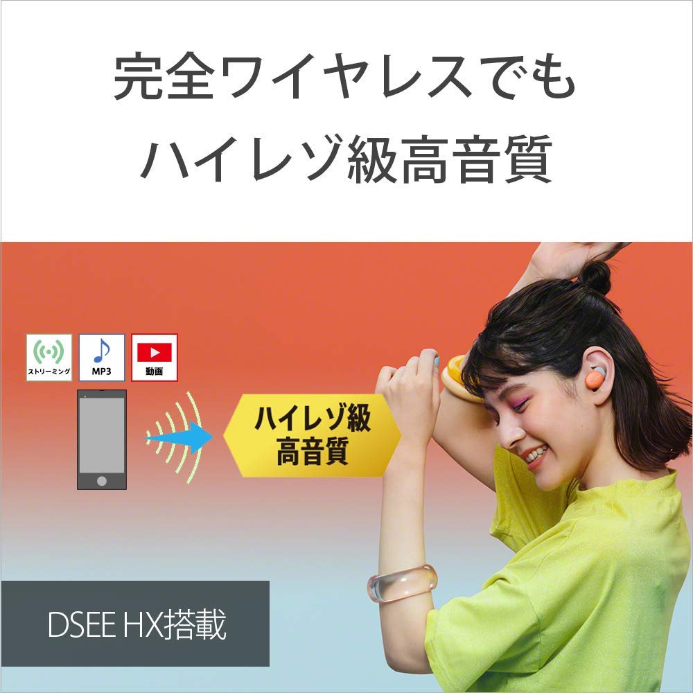 Sony WF-H800 True Wireless Earbuds: High-Resolution Audio, Amazon Alexa Support, 8 Hours of Playback, Compact and Lightweight, Highly Stable