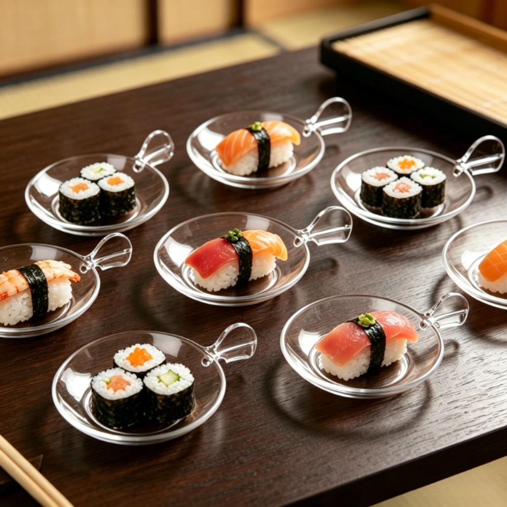 50PCS Thickened Party Appetizers Plate Hard Dipping Dish Disposable Fishtail Dessert Plate Hotel