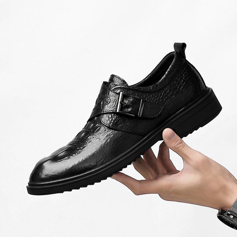 Italian Men Formal Shoes Luxury Brand Business Shoes Genuine Leather Comfortable Casual Shoes Fashion Wedding Dress Men's Shoes