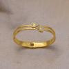 European and American diamond-encrusted heart Forever Love Fashionable Stainless Steel Irregular Openable Gold Bracelet for Women