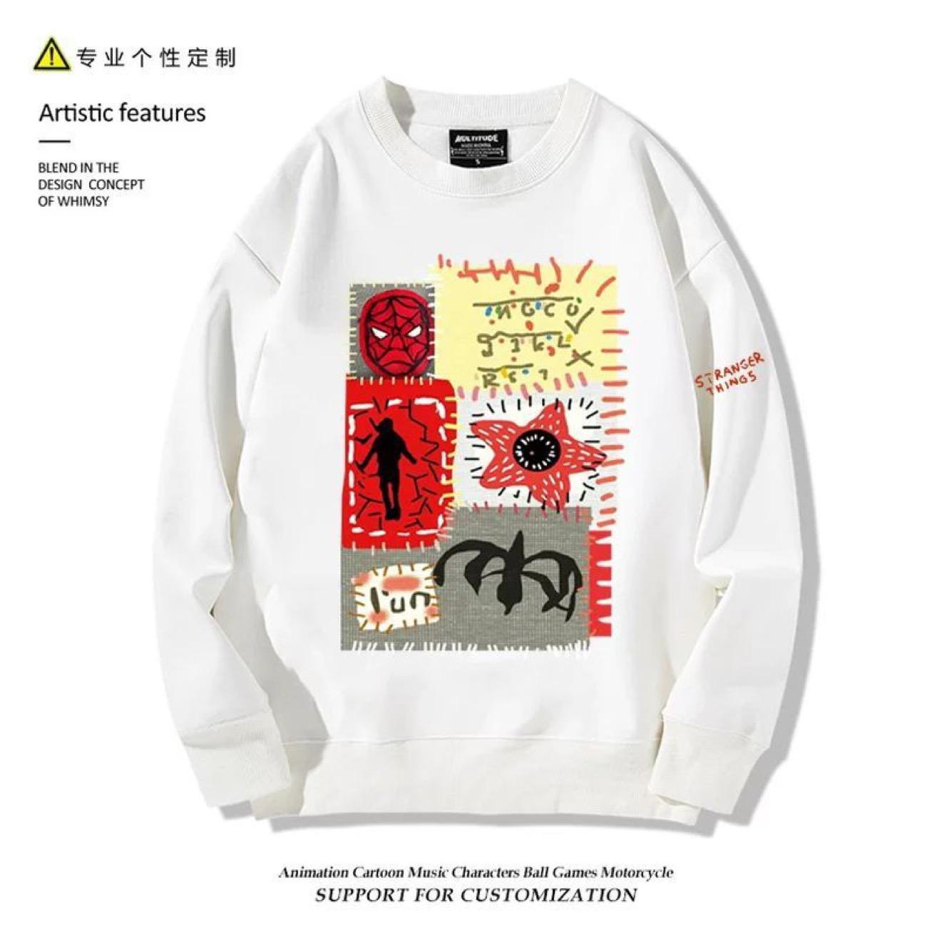 

Світшот Stranger Things Пальто Мода осінній одяг white1-XL білий