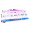Push Button (7-Day) Pill Case, Medicine Planner, Vitamin Organizer, 2 Times a Day AM/PM, Large Compartments, Arthritis Friendly