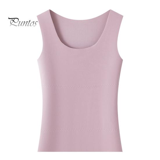 Winter Women Thermal Double-sided Velvet Vest Seamless Velvet-lined Fast Temperature Lock Heating Slim Fit Elastic Sleeveless Inner Wear Bottoming