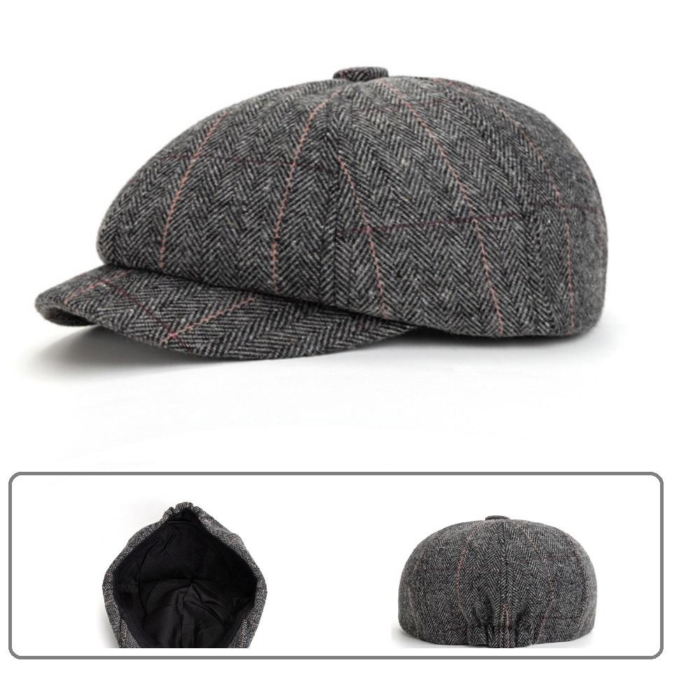 Herren Newsboy Schiebermütze 100% Baumwolle Gatsby Ivy Golf Cabbie Hut