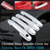 Chrome Car Door Handle Cover For Toyota Ractis XP100 2005-2009 Exterior Covering Trim Set Car Sticker Accessories 2006 2007 2008