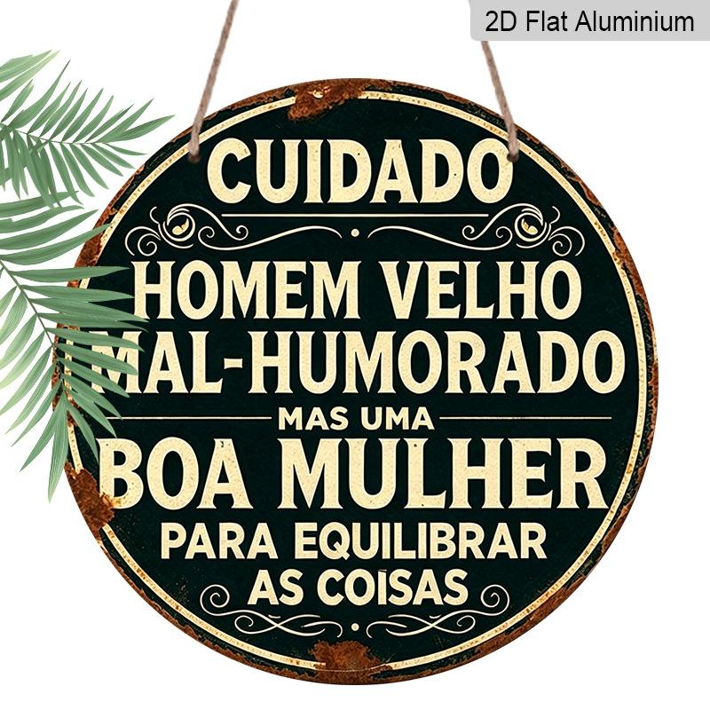 

2D Flat Aluminum Vintage Signage Wall Decoration, Available in Various Sizes, Rustic Style. Suitable for Cafes, Living Rooms, Kitchens, Bars 20*20cm