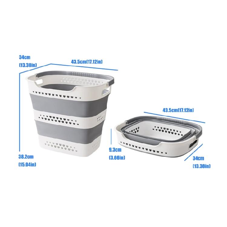 Conteneur/Organisateur de Rangement Pliable Portable Panier à Linge Panier Gain de Place Paniers à Linge Pliants en Plastique