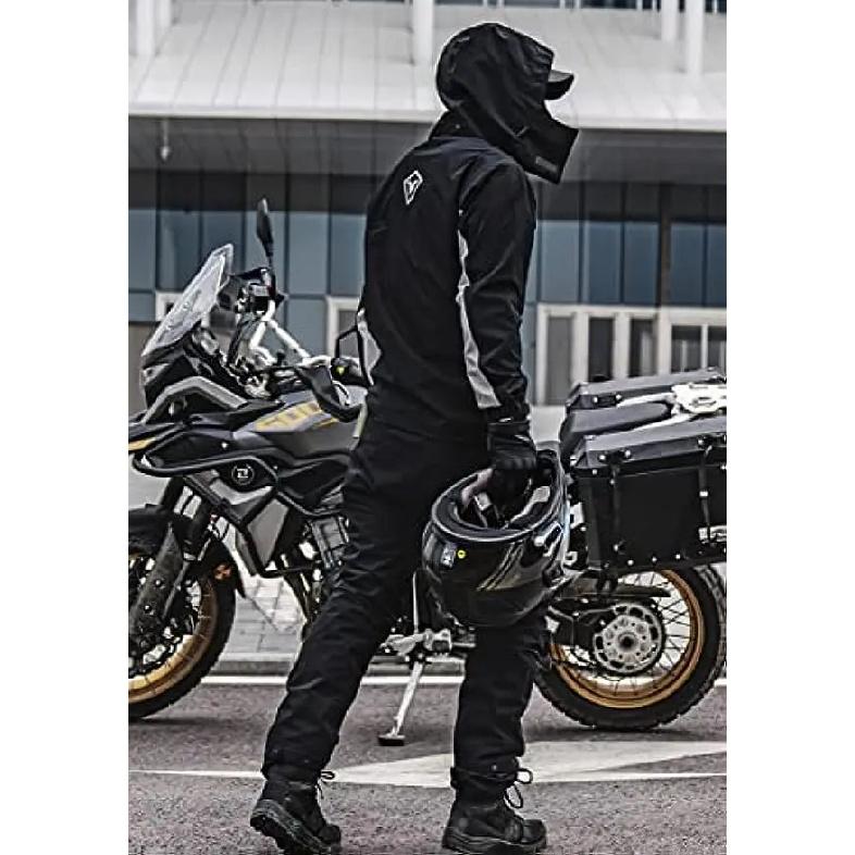 SULAITE Rain Suit Motorcycle Rain Gear Suit for Men & Women Jackets & Pants Reflective Waterproof Breathable Rainsuit