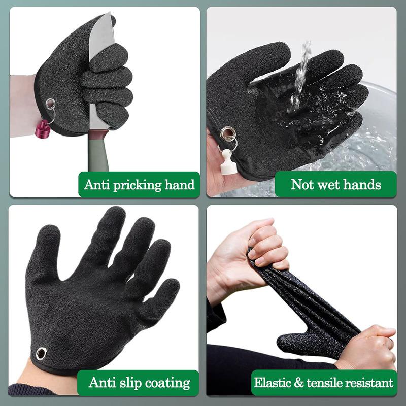 Fishing Gloves -Professional Anti-Slip Catch Fish Gloves,Puncture Proof Ice Fishing Glove for Handling,Catching,Cleaning,Hunting