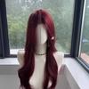 Red Wig Long Straight Lace Front Wig for Woman Nature Synthetic Lace Wigs for Cosplay Daily Use Heat Resistant Headband Wigs