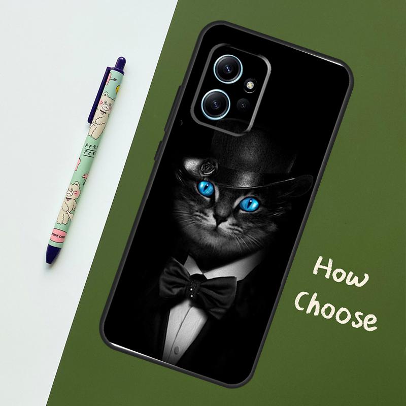 Man Suit Shirt Tie Case For Xiaomi Redmi Note 11 12 10 Pro 8 9 Note 12S 11S 9S 10S Redmi 12C 9C 10C 12 Cover