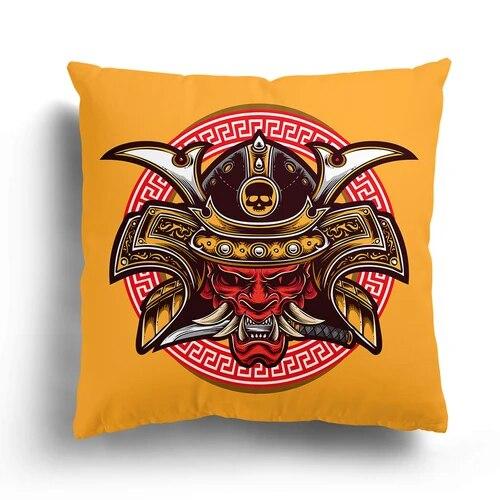 Bedroom Cushion Cover Cartoon Pillowcase Japanese Samurai  Character  Mask Living Room