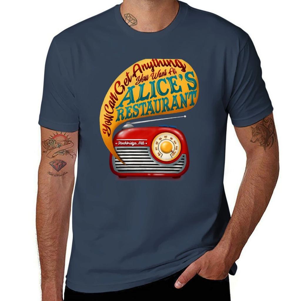 AliceS Restaurant TShirt Classic Crew Neck Cotton TShirt