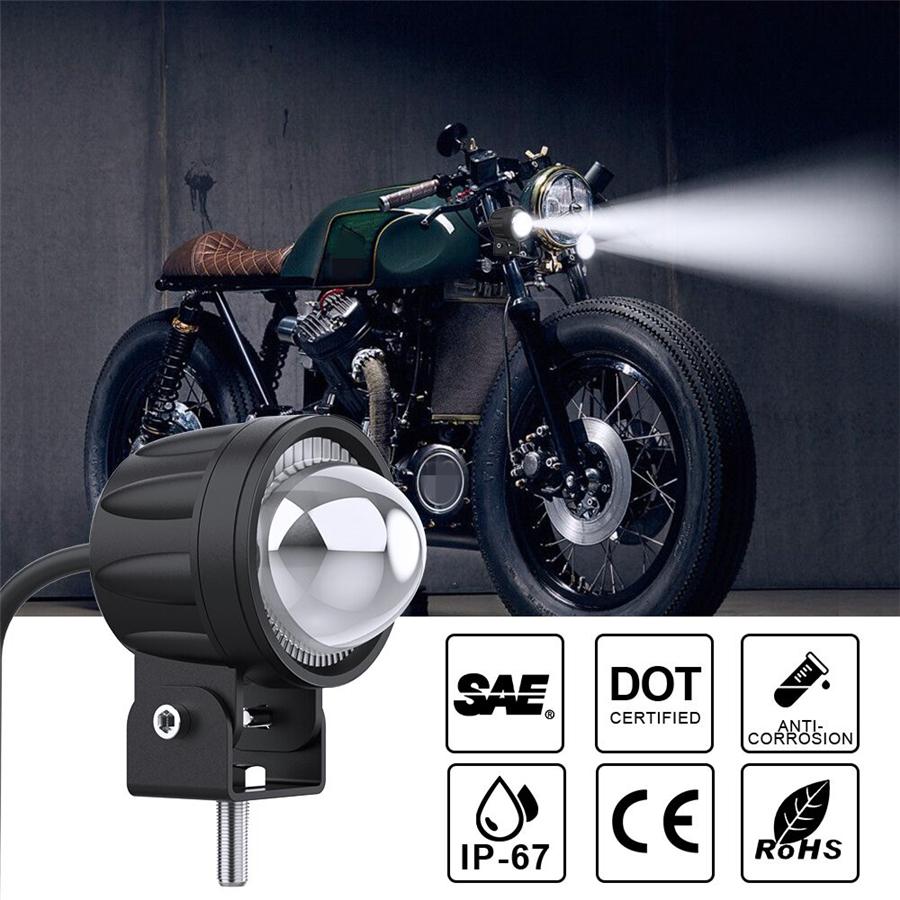 2x LED Motorcycle Fog Lights 60W Headlight Spotlights Work Lights Lamp Universal