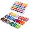 VOFUN-72Pcs Sewing Thread Kit, 36 Colors Sewing Machine Threads, Prewound Bobbins Sewing Threads Kit, 400 Yards Per Spools