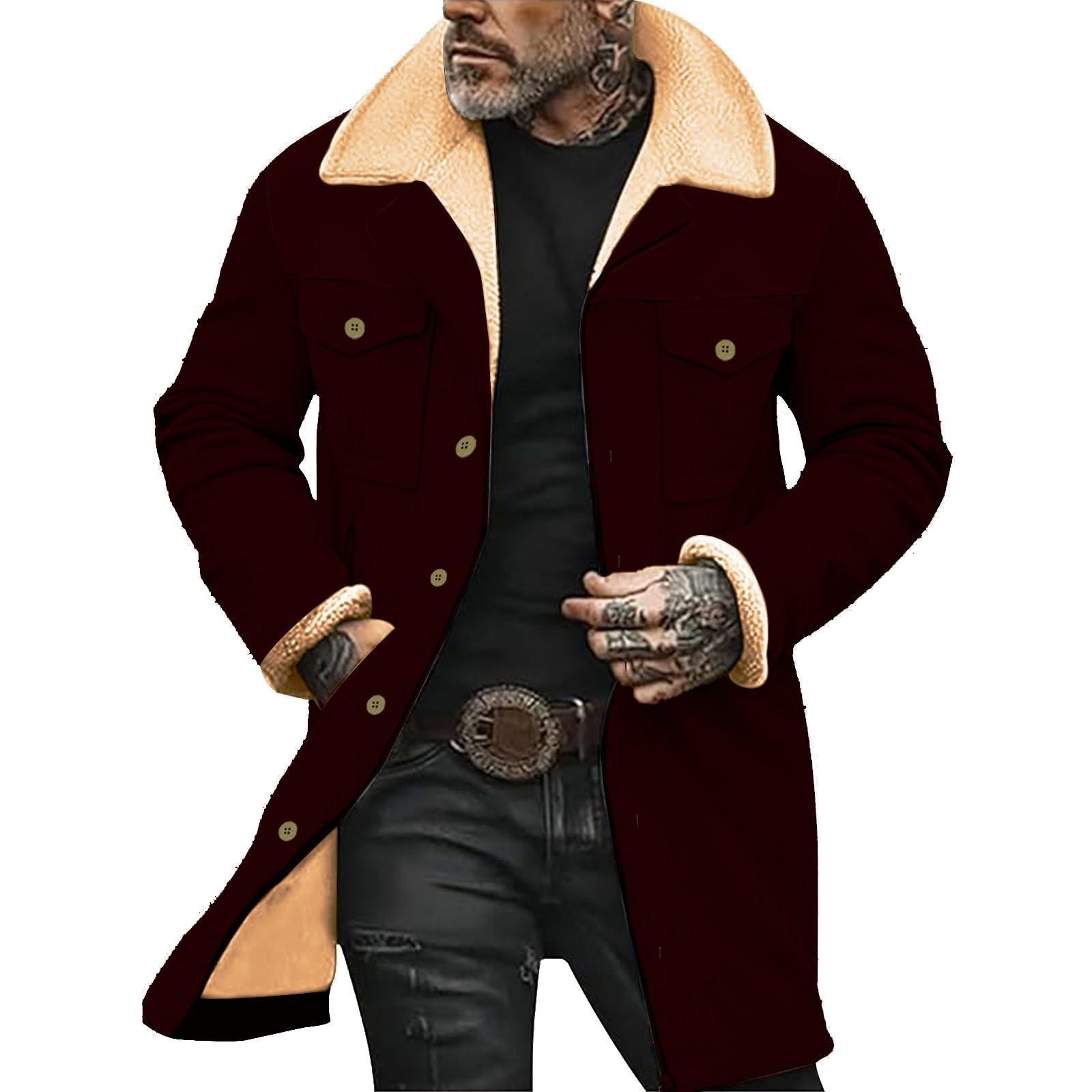 

Мужская зимняя куртка камуфляжного цвета с несколькими карманами на молнии XL винный