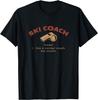 Ski Coach Definition Funny Skiing Instructor Humor Skier T-Shirt