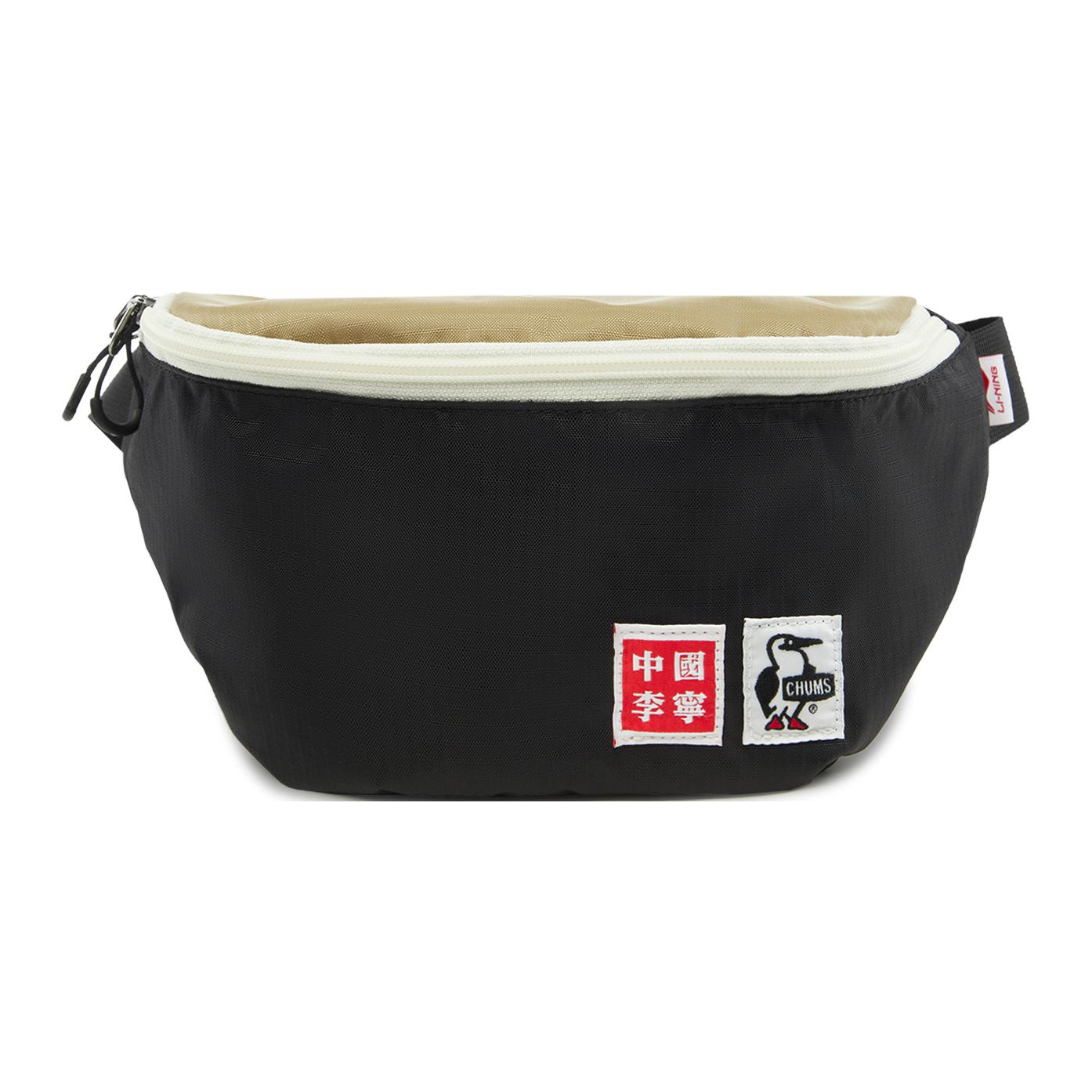 

New LiNing CHUMS Collaboration Nylon Sling Bag Unisex Seaweed Umber ABDV075-2 29.0*8.1*14.0CM