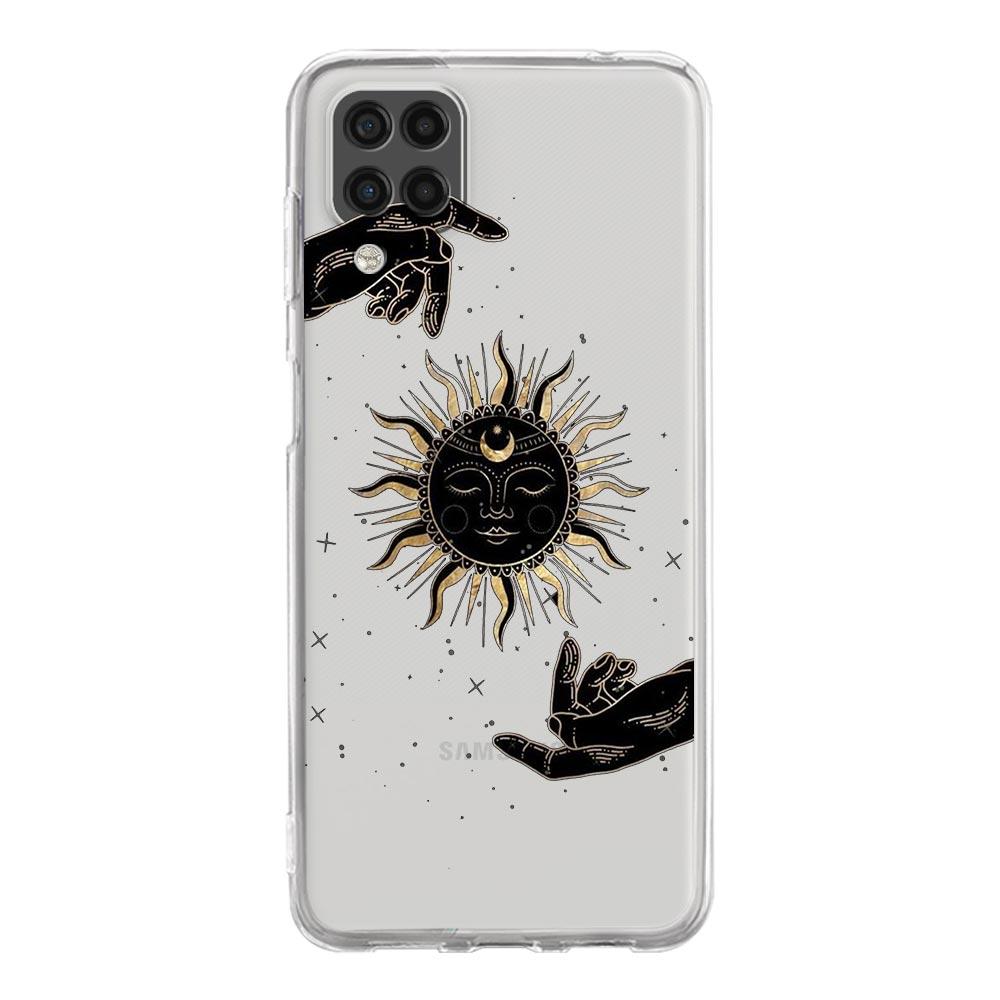 Zabawne Słońce Księżyc Anioł Oczy Do Samsung Galaxy A51 Etui na Telefon A71 A21S A12 A11 A31 A52 A41 A32 A23 A33 A53 A73 A03S A13 5G Pokrowiec
