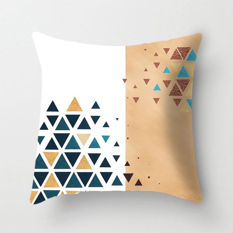 Modern Simple Fashion Geometric Animal Pattern Print Pillow Cover European Style High-end Home Sofa Cushion Cover