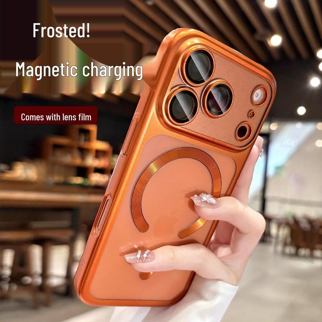 Translucent Electroplated Matte Magnetic Case for iPhone 17/16ProMax