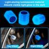 Luminous Wheels Tire Air Cap Cover Fluorescent Night Glowing Tyre Valve Caps Auto Wheel Valve Stem for Car,SUV,Motorcycles,Truck Stem Caps1