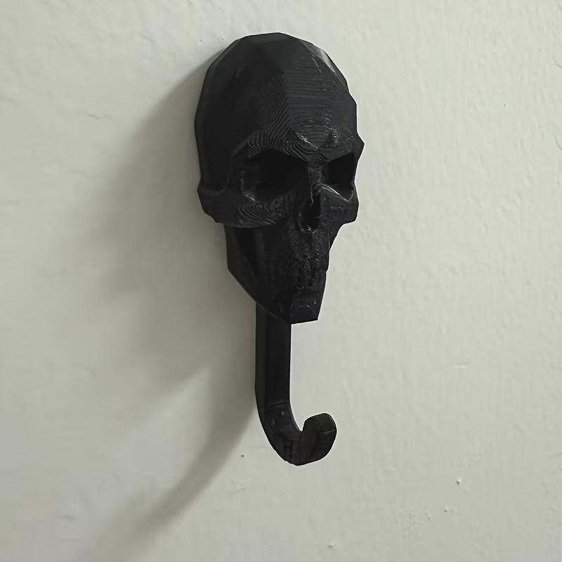 Realistic Gothic Skull Wall Hook - Embossed Skull Head Design