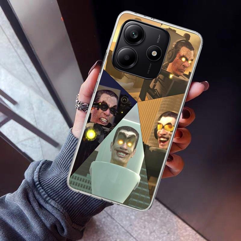S-Skibidi Toilet Mobile Cell Phone Case For Xiaomi Redmi Note 10 11 12 13 14 15 Pro Plus 11S 12S 14S 11T 11E 10S Soft TPU Back C
