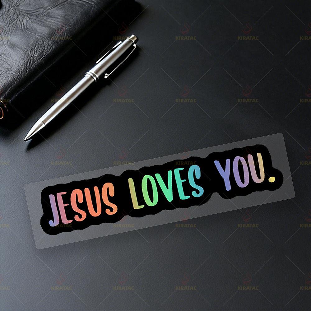 1pc JESUS LOVES YOU Motocycle Stickers Waterproof for DIY Fairings Helmets Fuel Tanks Car Trunk Windows Scooters Vinyl Decals