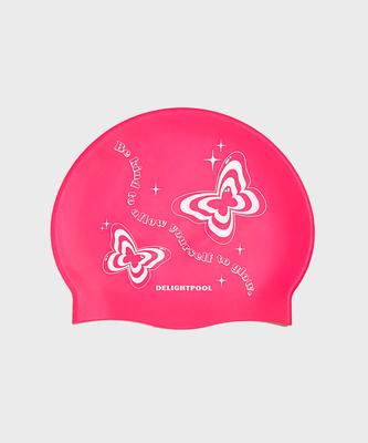 Dillaispul Glowing Butterfly Swim Cap - Pink