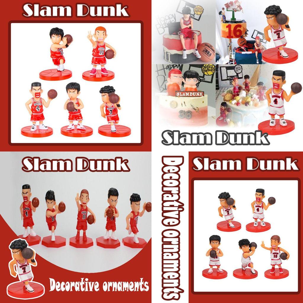 Exquisite Slam Dunk Hanamichi Sakuragi Rukawa Kaede Mitsui Hisashi Pvc Action Figure Model For Anime Enthusiasts