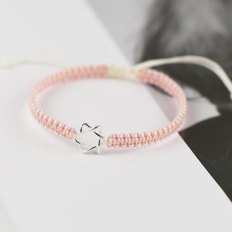 Original Handmade S925 Sterling Silver Six-Pointed Star Guardian Bracelet for Women