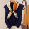 Luxury Silk Scarfs Square Scarf Korean Fashion Kerchief Popular Silk Scarves Bandanna Wraps Scarf Decoration Shawl 70*70Cm