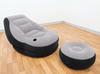 Velvet Armchair With Footstool 130 X 99 X 76 Cm Intex 68564