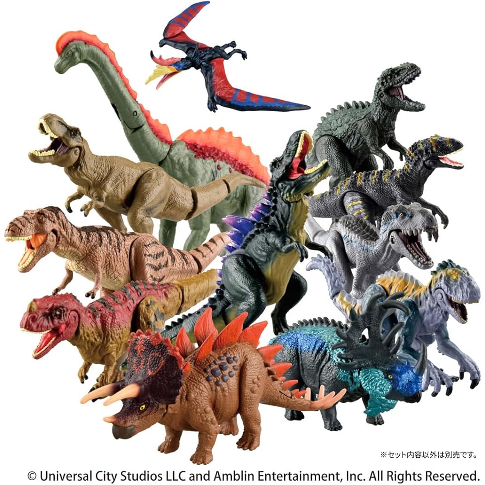Takara Tomy Ania Jurassic World Alive Mortem Tyrannosaurus vs Tyrannosaurus Set Dinosaur Toy for Ages 3 and Up
