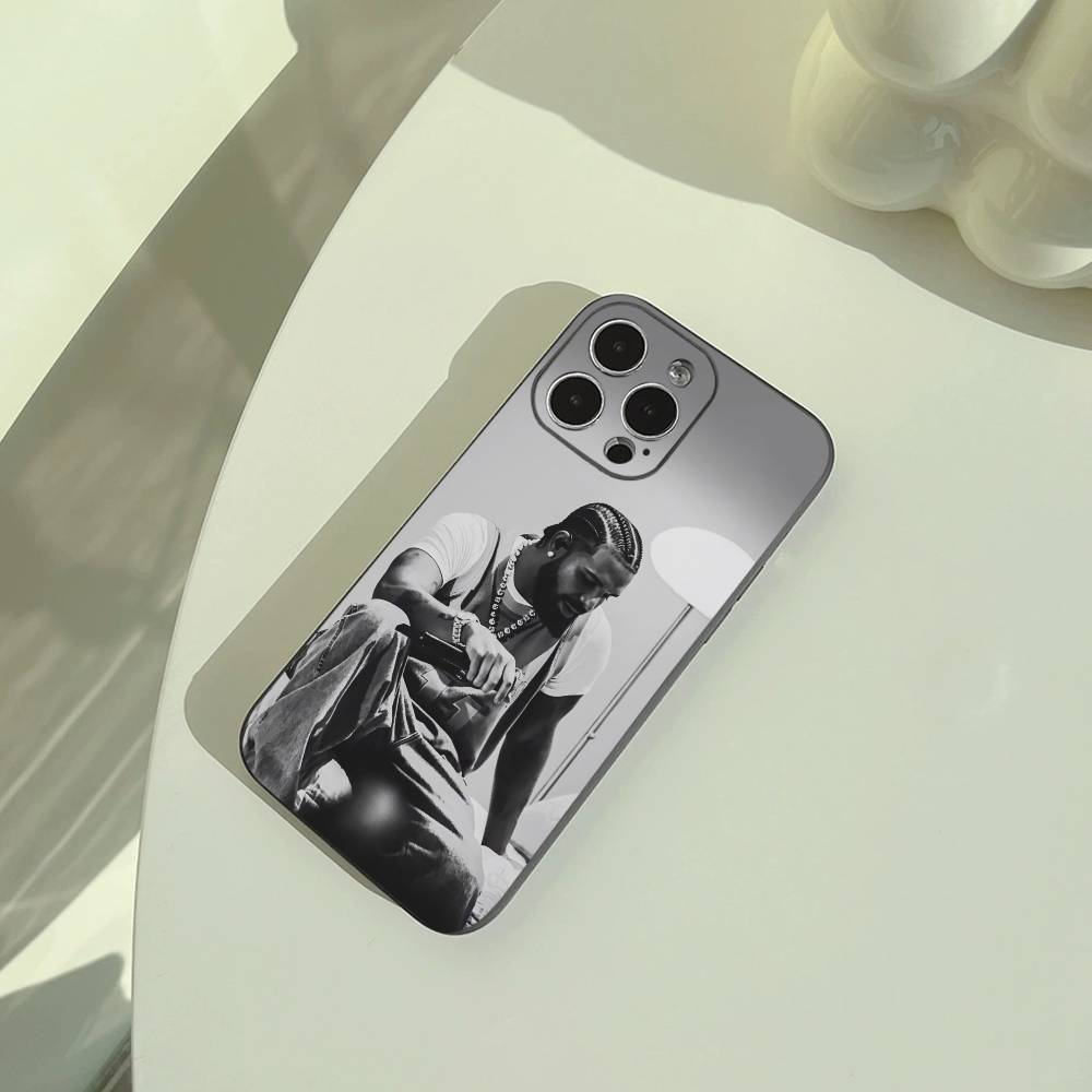 rapper-Drake Phone Case For iPhone 17,16,15,14,13,12,11 Pro Max,16/15/14Plus,XS Soft Black Cover