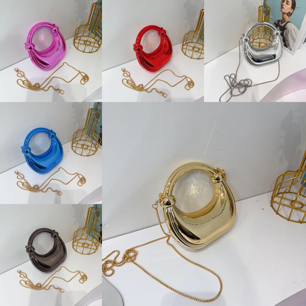 Mini Acrylic Shell Bag With Chain Strap For Daily Fashion And Kids
